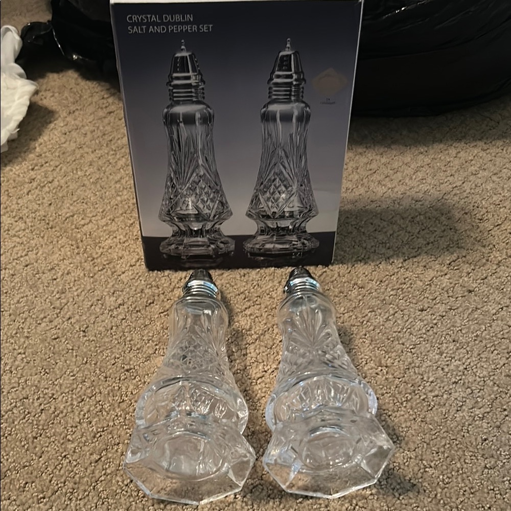 Crystal Dublin by Godlinger Salt and Pepper Shaker Set